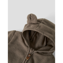 NAME IT Fleece Jakke Meekot Melange Walnut
